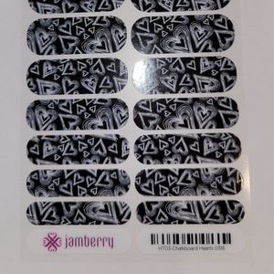 Jamberry Chalkboard Hearts nail wraps